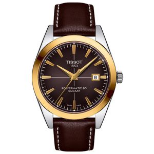 TISSOT GENTLEMAN POWERMATIC 80 SILICIUM SOLID 18K GOLD BEZEL T927.407.46.291.01