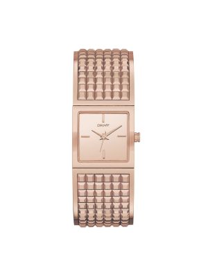 DKNY BRYANT PARK ROSE GOLD-TONE WIDE BANGLE WATCH
