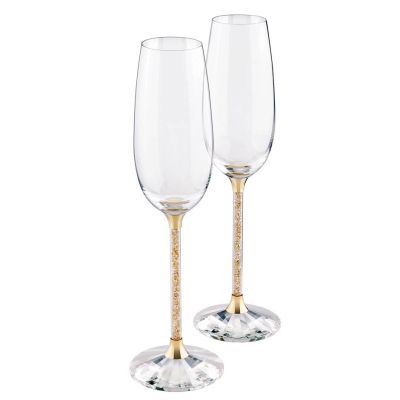 Swarovski Бокалы для шампанского Crystalline, Gold Tone (набор из 2 шт.) 5102143